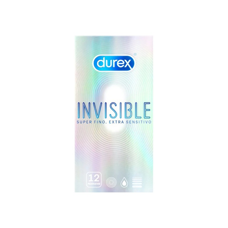 DUREX INVISIBLE SUPER FINO EXTRA SENSITIVO 12 UDS