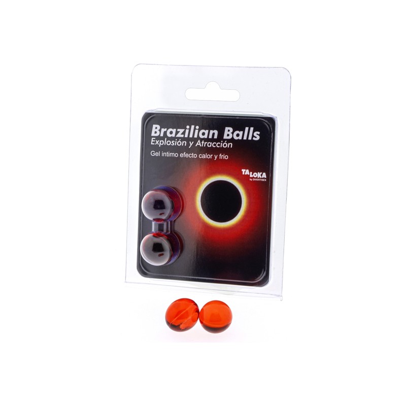 2 BRAZILIAN BALLS EXPLOSION DE AROMAS GEL EXCITANTE EFECTO CALOR Y FRIO