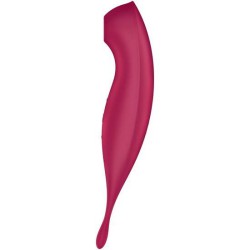 SATISFYER TWIRLING PRO+ SUCCIONADOR Y VARITA VIBRADORA CON APP CONNECT - ROSADO