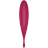 SATISFYER TWIRLING PRO+ SUCCIONADOR Y VARITA VIBRADORA CON APP CONNECT - ROSADO