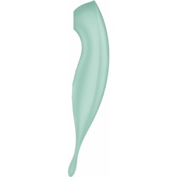 SATISFYER TWIRLING PRO+ SUCCIONADOR Y VARITA VIBRADORA CON APP CONNECT - VERDE