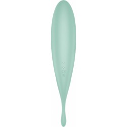 SATISFYER TWIRLING PRO+ SUCCIONADOR Y VARITA VIBRADORA CON APP CONNECT - VERDE