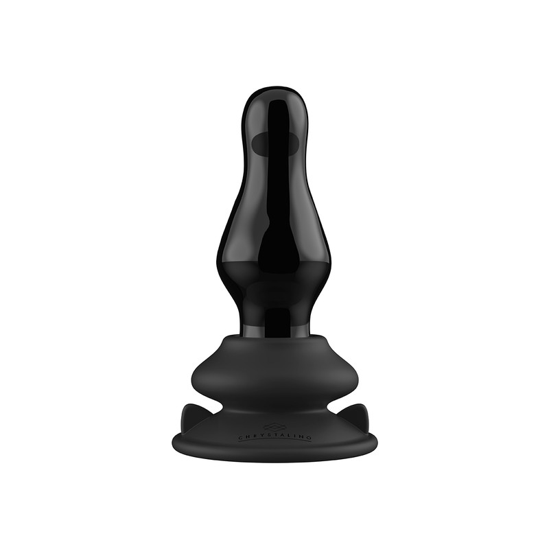 MISSY - GLASS VIBRATOR - WITH SUCTION CUP AND REMOTE - RECARGABLE - 10 VELOCIDADES - NEGRO