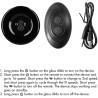 THUMBY - GLASS VIBRATOR - WITH SUCTION CUP AND REMOTE - RECHARGEABLE - 10 VELOCIDADES - NEGRO