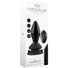 STRETCHY - GLASS VIBRATOR - WITH SUCTION CUP AND REMOTE - RECHARGEABLE - 10 VELOCIDADES - NEGRO