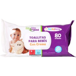 TOALLITA BEBE CREMA 80UNDS C/TAPA FORMYBABY