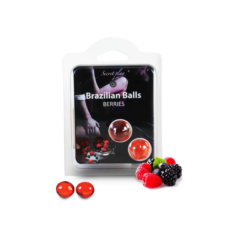 SECRET PLAY SET 2 BRAZILIAN BALLS AROMA FRUTAS DEL BOSQUE