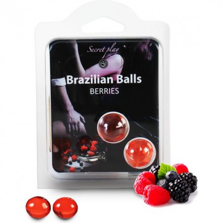 SECRET PLAY SET 2 BRAZILIAN BALLS AROMA FRUTAS DEL BOSQUE